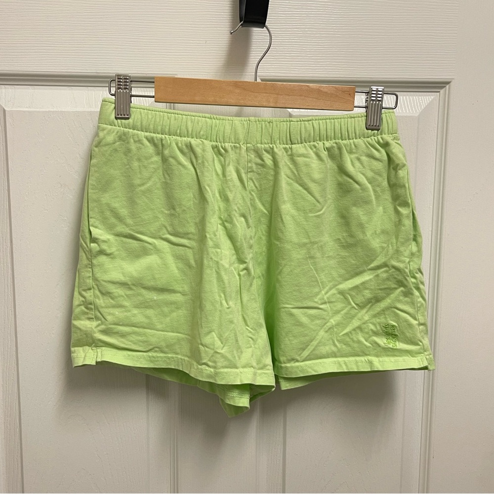 Les Girls Les Boys Lime Green Casual Shorts